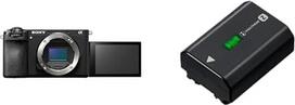 "Sony Alpha 6700" APS-C beveidrodis sisteminis fotoaparatas (AI pagrįstas automatinis fokusavimas, 5 ašių vaizdo stabilizavimas) + papildoma baterija NPFZ100