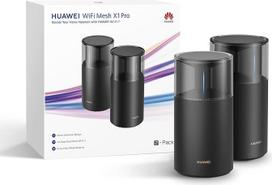 HUAWEI WiFi Mesh X1 Pro maršrutizatorius (2 vnt.), 3,6Gbps, dviejų juostų WLAN 7, kryžminė maitinimo antena, keturi 2,5 GE prievadai, estetiškas dizainas, be DSL funkcijos, skirtas žaidimams, 30 mėn. garantija