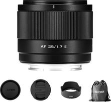 VILTROX 25 mm f/1.7 F1.7 Automatinis fokusavimas, didelė diafragma APS-C objektyvas Kišeninis dispo FE objektyvas Suderinamas su "Sony E-Mount" fotoaparatais A6400 A6500 A6600 A6700 ZV-E10 A7C A7RII A7SII A7II A7II A7RIII A9 A1 ZVE1 A1 A7 A1 A7 A7