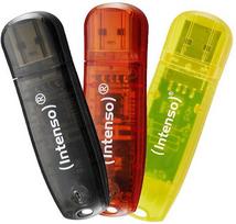 USB laikmena Intenso Rainbow Line, 3 vnt.