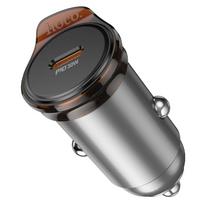 Hoco USB C QC PD 30W NZ16 metal gray car charger