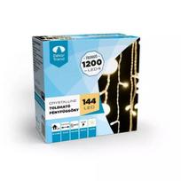 Dekoratyvinė tendencija: Prijungiamas Crystalline LED šviesos užuolaidos priedas, 1,2 x 1,2 m - Šiltai balta šviesa