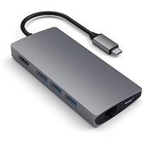Satechi USB-C hub Multi-Port 4K Gigabit Ethernet, gey - Adapter ST-TCMA2M