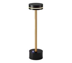 Reguliuojamo ryškumo įkraunama LED stalinė lempa SAM LED/5W/5V 3600 mAh juoda/auksinė