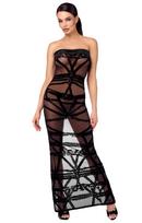 Noir Handmade F358 Bondesque Opera Off-Shoulder Long Dress Black XXXL