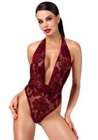 Noir Handmade F386 Kink Royal Cascade Bodysuit Burgundy M