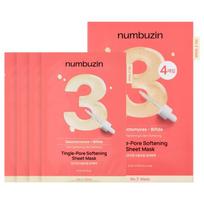 Numbuzin No.3 Tingle-Pore Softening Sheet Mask - 5 vnt.