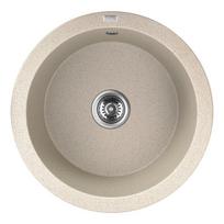 Granitinė virtuvinė plautuvė Laveo Dafne SBD_488Y, Beige