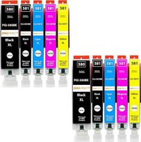 "Amaprint XXL" kasetės, suderinamos su "Canon PGI-580 CLI-851", tinkančios "Pixma TR7550 TS6150 TS6151 TS6251 TS6350 TS6351 TS705 TS9550" (10 spausdintuvų kasečių)