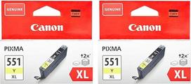 "Canon" originalus rašalas CL-551 Y XL - geltonos spalvos - perdirbama pakuotė (2 vnt.)