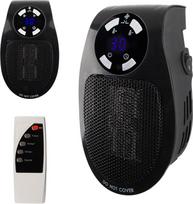 "FainFun MiNi" 500 W ventiliatorinis mini šildytuvas, "FainFun" MiNi šildytuvas su kištukiniu lizdu, keraminis tylus 500 W šildytuvas su nuotolinio valdymo pulteliu, mini šildytuvai su 2 vėdinimo lygiais, termostatu, laikmačiu (juodas)