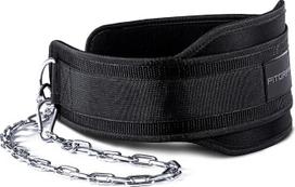 "Fitgriff Dip Belt" diržas su grandine ir 2 karabinais, "Dip Belt" diržas kultūrizmui, jėgos treniruotėms, sunkioji atletika - svorių kilnojimo diržas, svorių diržas
