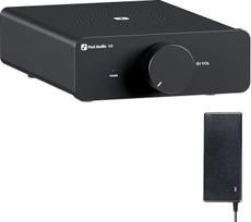 "Fosi Audio V3" mini stiprintuvas, 300 W x 2 stereofoninis stiprintuvas "Hi-Fi" su TPA3255 stiprintuvo lustu ir keičiamais optiniais stiprintuvais, naujoviškas šilumos išsklaidymo dizainas, D klasės garso stiprintuvas su garsumo valdymu, galia