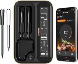 "Inkbird INT-12-BW" mėsos termometras Belaidis grilio termometras "Bluetooth 5.4" ir "WiFi 5G & 2.4G", IP67 vandeniui atsparus orkaitės termometras, skirtas orkaitei, griliui, rūkyklai, kepsninei, orkaitės kepsninei