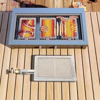 "L-home" kepsninės Infraraudonųjų spindulių šoninis degiklis Dujinis stovyklavimo degiklis BBQ Infrared Keraminis degiklis Dujų grilis Keraminis šildytuvas 22 x 17 cm