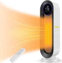 "Nictemaw" keraminis ventiliatorinis šildytuvas, 2000 W energiją taupantis elektrinis šildytuvas su termostatu, nuotolinio valdymo pultu, 3 režimais, 12 valandų laikmačiu, 100° osciliacija