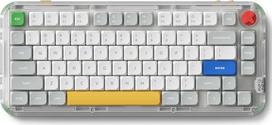 "nuphy Kick75" belaidė žemo profilio mechaninė klaviatūra su garsumo valdymu, 75 % "Hot Swap" keičiama RGB pasirinktinė klaviatūra, 80 klavišų, su PBT klavišų dangteliais, BT/2.4G/USB-C (rudas nano jungiklis)
