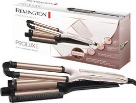 "Remington ProLuxe CI91AW 4-in-1" plaukų garbanojimo geležtė, paplūdimio, natūralių bangų, vandens bangų, undinių bangų, skaitmeninis ekranas, iki 210 °C temperatūros nustatymas, užspaudiklis, daugiafunkcinis stiliatorius