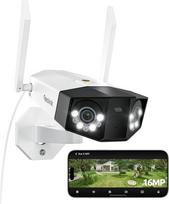 "Reolink Duo 3 WiFi", 16 MP "Wi-Fi 6" lauko stebėjimo kamera "WiFi" su 180° panoraminiu vaizdu, judesio sekimas, dviejų objektyvų "WiFi" lauko kamera, 30 m spalvotas naktinis matymas, įrašymas 24 val. per parą, aptikimas su dirbtiniu intelektu, IP67