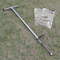 "SurmountWay" 86 cm ilgio dirvožemio mėginių ėmimo rinkinys, nerūdijančio plieno T formos rankena, dirvožemio tyrimų rinkiniai, dirvožemio zondai, skirti dirvožemio mėginiams imti, augalų priežiūrai, sodui, vejai, ūkiui