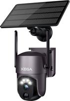 "Xega" saulės stebėjimo kamera Lauko belaidė 2K Super HD PTZ CCTV kamera "WiFi" stebėjimo kamera Namų apsauga Spalvotas naktinis matymas PIR Asmens aptikimas Dvipusis garsas
