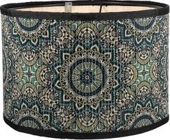 BESPORTBLE Lampshade Mandala Retro Dark Green, bambuko ir geležies, E27 Lampshade for Hanging Lamp, Table Lamp, Ceiling Lamp, DIY Decoration