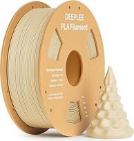 DEEPLEE PLA gija 1,75 mm, 3D spausdintuvo gija 1 kg, matmenų tikslumas +/- 0,02 mm, 3D spausdinimo medžiaga FDM 3D spausdintuvams, smėlio spalvos