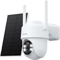 GALAYOU Lauko stebėjimo kameros akumuliatorinė saulės baterija - 2K PTZ "WiFi" lauko stebėjimo kamera su saulės kolektoriumi, PIR judesio jutikliu, 2,4 GHz "WiFi", IP65, spalvotu naktiniu matymu, dvipusiu garsu, R1
