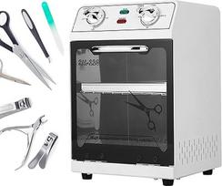 Karšto oro sterilizatorius dezinfekavimo priemonė, 600 W, 8 l, 220 °C, sauso karščio sterilizatorius, aukštos temperatūros sterilizatorius, nagų įrankių sterilizatorius su laikmačiu ir šviesos indikatoriumi kirpykloms