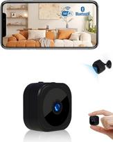 Mini kamera, 1080P HD "WiFi" (2,4 GHz) kameros stebėjimo kameros vidaus mini stebėjimo kameros tiesioginis perdavimas mobiliojo telefono programėlė su "Bluetooth" su judesio jutikliu, skirta namų biuro apsaugai