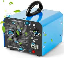 Ozono generatorius, 60 000 mg/h ozono prietaisas su temperatūros ir drėgmės ekranu, O3 ozono oro valytuvas su 120 min. laikmačiu, skirtas 320 ㎡, automobiliui, namams, dūmams, naminių gyvūnėlių kvapui, virtuvės kvapui, mėlynas