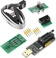 SOIC8 SOP8 Flash Chip IC CH341A USB programatorius EEPROM Flash BIOS Chip USB programavimo modulis (SB programatorius + SOP8 klipas + adapteris)