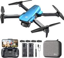 Šventojo akmens HS290 sulankstomas dronas su 1080P kamera pradedantiesiems, RC dronas su FPV transliacija, ilgu skrydžio laiku, programėlės valdymu, optiniu srautu, pilnas komplektas, žaislinė dovana vaikams, mėlyna