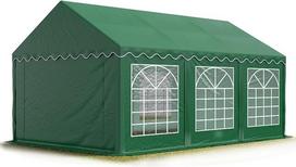 TOOLPORT vakarėlių palapinė, palapinė, 4 x 6 m sodo paviljono palapinė, PVC tentas, 700 N, tamsiai žalia, atspari vandeniui