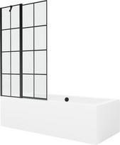 Vonia Mexen Cube su apdaila ir stiklo sienele, 170x80 cm + 100 cm