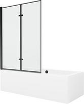 Vonia Mexen Cube su apdaila ir stiklo sienele, 180x80 cm + 120 cm (II)