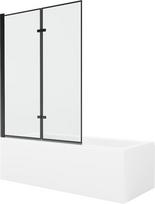 Vonia Mexen Cubik su apdaila ir stiklo sienele, 150x70 cm + 120 cm (II)