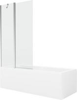 Vonia Mexen Cubik su apdaila ir stiklo sienele, 160x70 cm + 100 cm