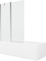 Vonia Mexen Cubik su apdaila ir stiklo sienele, 160x70 cm + 120 cm