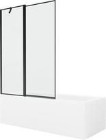 Vonia Mexen Cubik su apdaila ir stiklo sienele, 170x70 cm + 120 cm