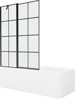 Vonia Mexen Cubik su apdaila ir stiklo sienele, 170x70 cm + 120 cm