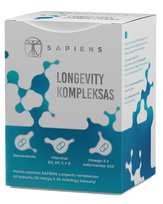 SAPIENS Longevity Complex kapsulės, 60 vnt.
