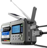 "Acta Berg Crank Radio" avarinis radijas su rankiniu ir 5000 mAh akumuliatoriumi Saulės radijas su pasauliniu imtuvu Rankinis rankinis radijo imtuvas kaip žibintuvėlis ir įkroviklis AM/FM/SW su USB, žalias