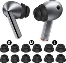 "Delidigi Galaxy Buds3 Pro" ausų antgaliai, 6 poros dvigubo flanšo silikoninių ausų kištukų priedų, atsarginių dalių priedai, suderinami su "Samsung Galaxy Buds 3 FE" (2025)/"Galaxy Buds3 Pro" (2024), S/M