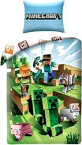 "Halantex Minecraft" lovos komplektas, medvilninis medvilninis antklodės užvalkalas "Cacti the Racing Cactus", 140 x 200 cm ir pagalvės užvalkalas 70 x 90 cm, originalus