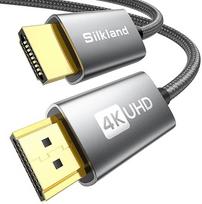 "Silkland" 4K HDMI kabelis 1 m 2K @ 144Hz su ARC HDR 3D UHD Ethernet, HDMI 2.0 kabelis 4K @ 60Hz 18Gb/s didelės spartos, trumpas HDMI kabelis, skirtas garso juostai "Blu-ray" nešiojamajam kompiuteriui TV projektoriui PS4 PS3 PS5 "Xbox Switch