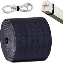ANDERK 10 cm x 3 m nelipni "Velcro" juosta, skirta siuvimui "Velcro" kabelių raiščiai, juoda