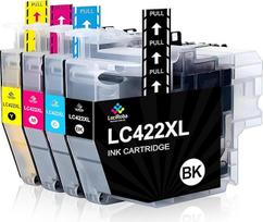 LeciRoba LC422 LC422XL rašalo kasetė Brother LC-422BK LC-422C LC-422M LC-422Y ir Brother LC-422XLBK LC-422XLBK LC-422XLC LC-422XLM LC-422XLY, skirta Brother MFC-J5340DW J5345DW J5740DW J6540DW 000DW DW DW DW DW 44