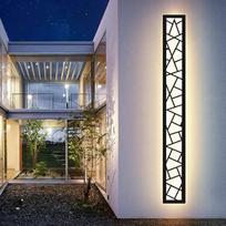 LED ilgas sieninis šviestuvas IP67 vandeniui atsparus sieninis šviestuvas LED ilgas sieninis šviestuvas Villa vidaus lauko sieniniai žibintai antracito spalvos ilgi sieniniai žibintai lauko sodo sienų apšvietimas garažas terasa 100 cm šilta šviesa