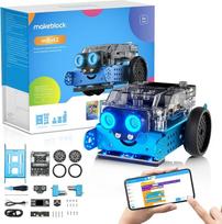 Makeblock mBot 2 programuojami robotai vaikams, dirbtinio intelekto robotų žaislas su WiFi nuotolinio valdymo pultu, suderinamas su Scratch ir Python, išmanusis STEM rinkinys, dovana vaikams nuo 8 metų